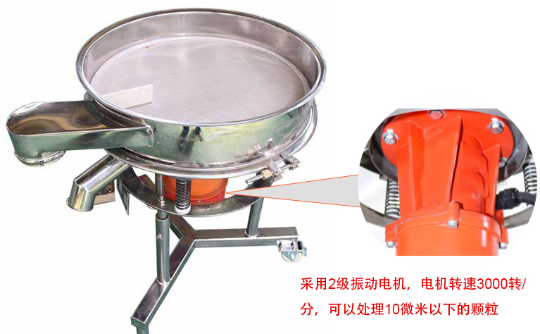 高頻篩特點：框體加高可防止?jié){液往外飛濺；加擋料板可加快排料，提高篩分效率